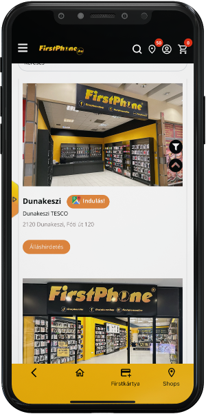 FirstApp: legközelebbi üzletek