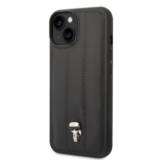Apple iPhone 14 Plus Karl Lagerfeld Quilted Puffy Ikonik Logo tok (Fekete) – KLHCP14MPSQPK