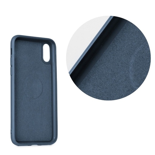 Apple iPhone 14 Pro Max liquid silicone mágneses autós tartó kompatibilis hátlap tok (Kék)