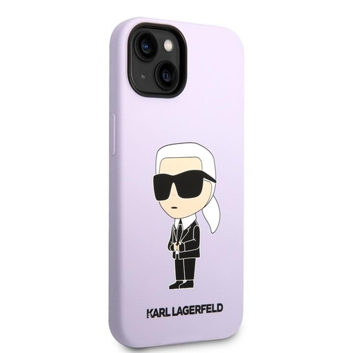 Apple iPhone 14 Karl Lagerfeld Liquid Silicone Ikonik NFT tok (Lila) – KLHCP14SSNIKBCU