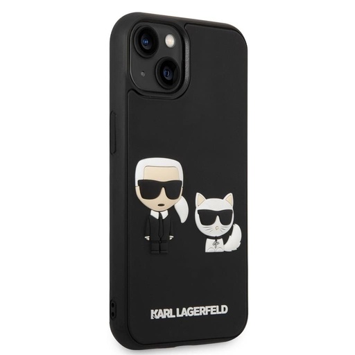 Apple iPhone 14 Karl Lagerfeld & Choupette 3D tok (Fekete) – KLHCP14S3DRKCK