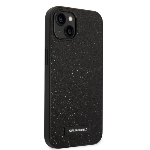 Apple iPhone 14 Karl Lagerfeld Glitter Plague tok (Fekete) – KLHCP14SG2ELK