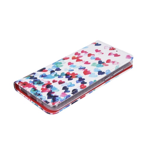 Apple iPhone X/ XS hearts mágneses notesz tok, szív minta