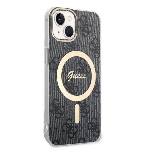 Apple iPhone 13 Guess 4G IML MagSafe tok (Fekete) - GUHMP13MH4STK