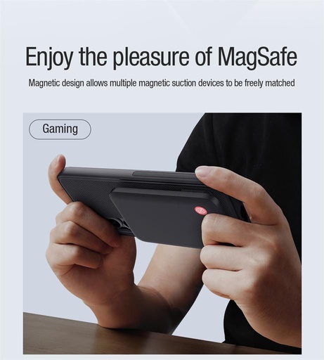 Samsung Galaxy S23 Plus Nillkin Super Frosted Shield Pro MagSafe hátlap tok (Fekete)