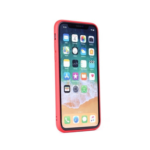 Xiaomi Mi 9 liquid silicone mágneses autós tartó kompatibilis hátlap tok (Piros)