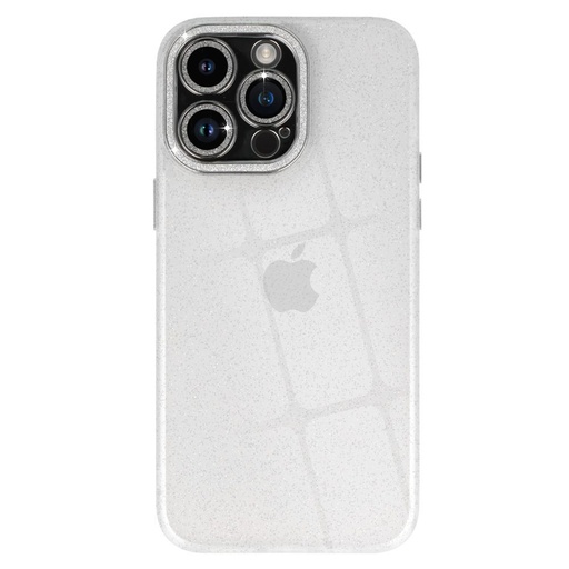 Apple iPhone 12 Pro Max liquid glitter camera hátlap tok (Átlátszó)