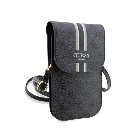 Guess 4G Printed Stripe Phone Bag (Fekete) - GUWBP4RPSK