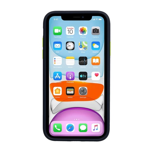 Apple iPhone X / iPhone XS Vennus color button hátlap tok (Tengerkék)