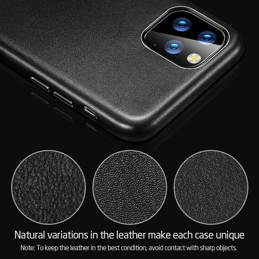 Apple iPhone 11 Pro Max ESR metro leather hátlap tok, (Fekete)