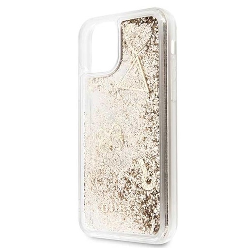 Apple iPhone 11 Pro Guess Glitter Hearts tok (Arany) - GUHCN58GLHFLGO