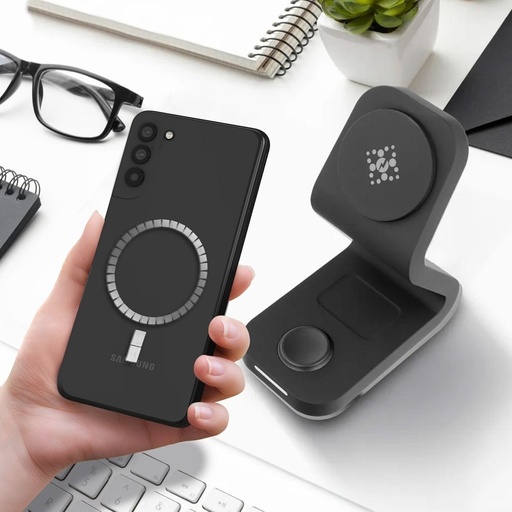 magsafe kompatibilis univerzális fém korong stabilizátorral szürke