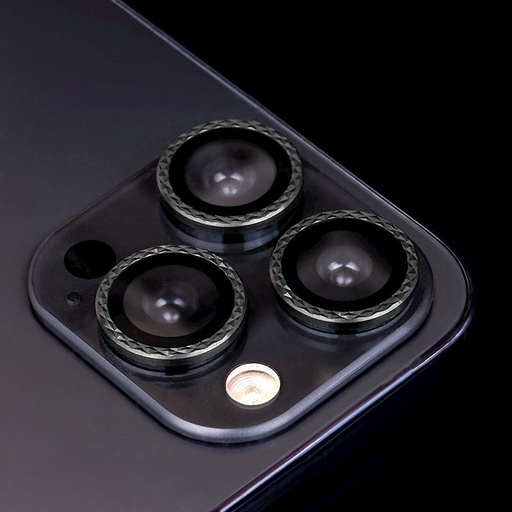 Apple iPhone 12 Pro Max rombusz mintás kamera védő fekete