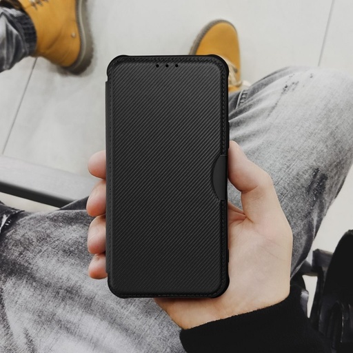 Samsung Galaxy S25 Ultra Razor mágneses ütésálló notesz tok (Fekete)