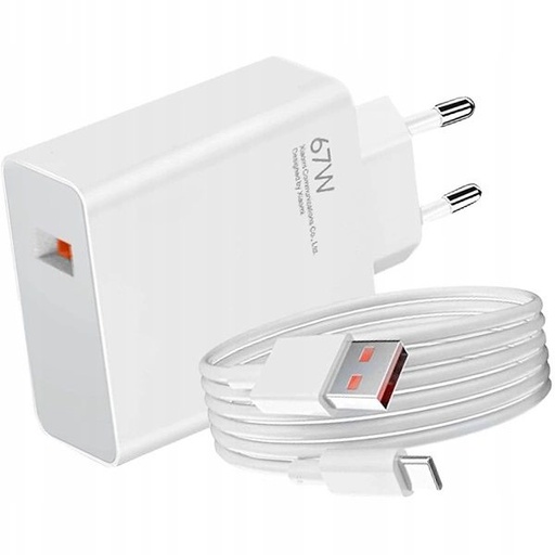 Xiaomi hálózati töltő Type-C kábellel (Fehér) - 67W - MDY-12-EH