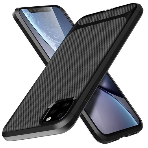 Samsung Galaxy S20 carbon protect hátlap tok, (Fekete)