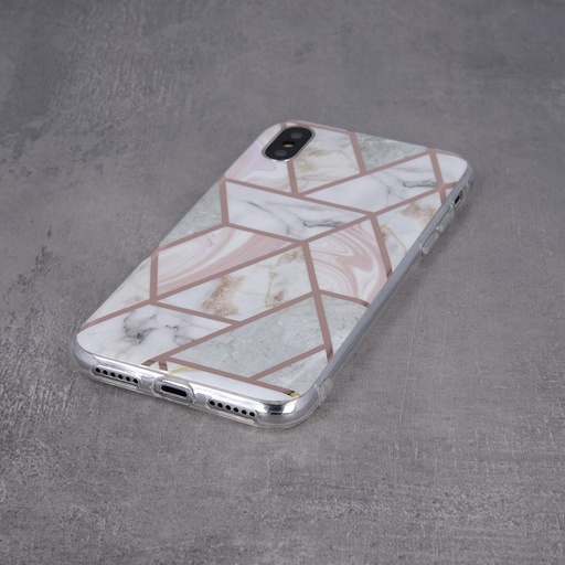 Samsung Galaxy A51 geometric marmur hátlap tok (Pink)