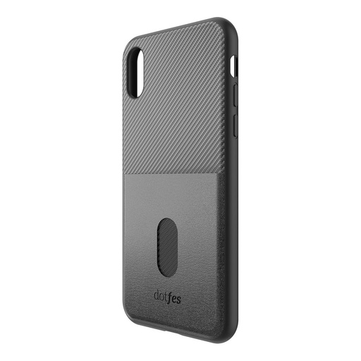 Apple iPhone X/ XS Dotfes karbon mintás prémium hátlap tok, (Fekete)