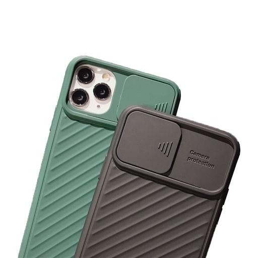 Apple iPhone 12 Pro Max kamera védős szilikon hátlap tok (Fekete)