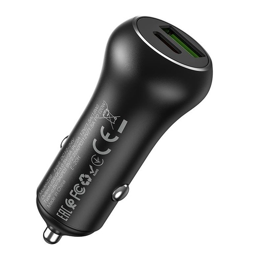 Hoco Z38 autós gyorstöltő (PD + QC töltés), QC 3.0, 38W, fekete