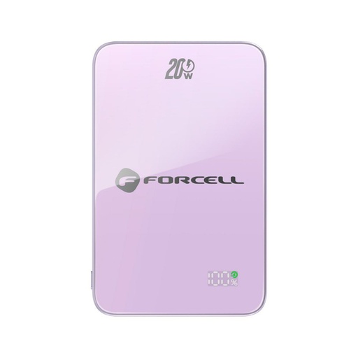 Forcell F-Energy SuperSlim F10K8 MagSafe 15W külső akkumulátor / powerbank (Lila) - 10000 mAh