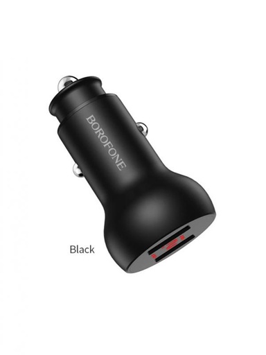 Borofone BZ9A autós töltő (2xUSB port), LED állapotjelző, 5V 3,1A, fekete