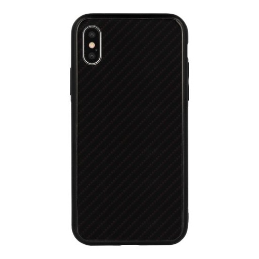 Huawei P20 Lite carbon glass hátlap tok (Fekete)