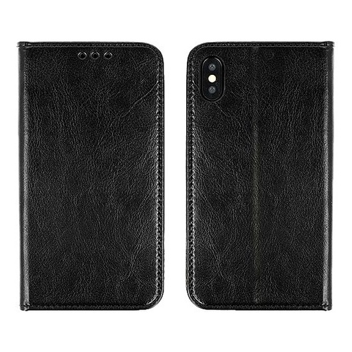 Huawei Mate 20 Lite eredeti bőr notesz tok (Fekete)