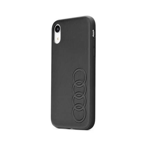 Apple iPhone XS Max AUDI leather prémium hátlap tok, (Fekete) - AU-TPUPCIPXSM-TT/D1-BK