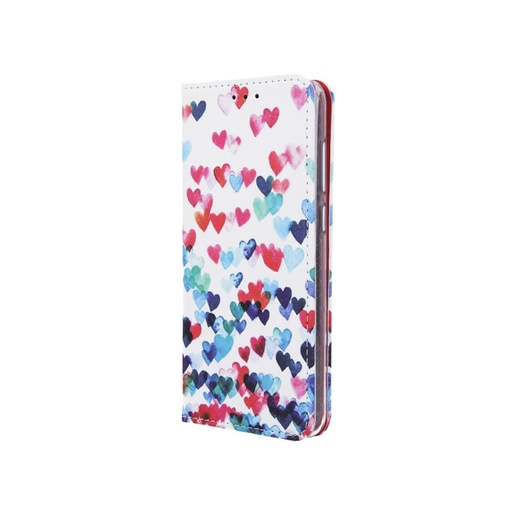 Huawei Mate 20 Lite hearts mágneses notesz tok, szív minta