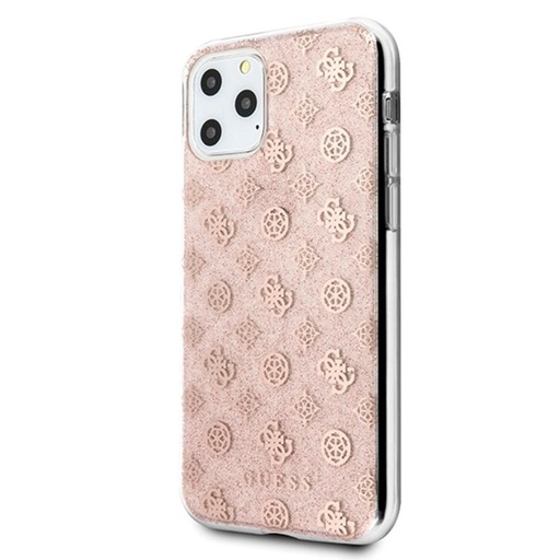 Apple iPhone 11 Pro Guess 4G Peony Glitter tok (Rózsaszín) - GUHCN58TPERG