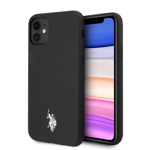 Apple iPhone 11 Pro Max U.S. POLO prémium hátlap tok, (Fekete) - USHCN65PUBK