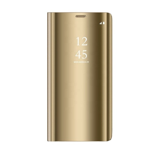 Samsung Galaxy A41 Clear view notesz tok (Arany)