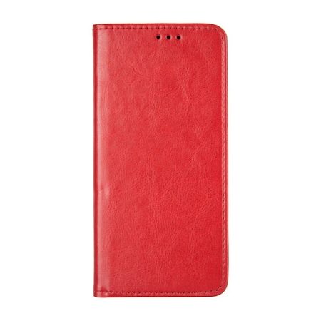 Huawei P40 Lite olasz bőr notesz tok, (Piros)