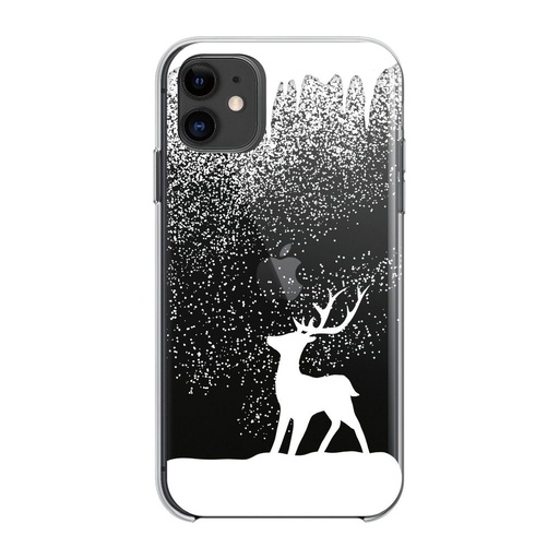 Huawei P30 Lite Winter szilikon hátlap tok (Reindeer (Átlátszó)