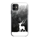 Apple iPhone 12 Mini Winter szilikon hátlap tok (Reindeer (Átlátszó)