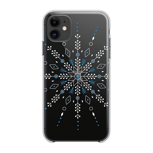 Xiaomi Redmi Note 9 Winter szilikon hátlap tok (Snowflake (Átlátszó)