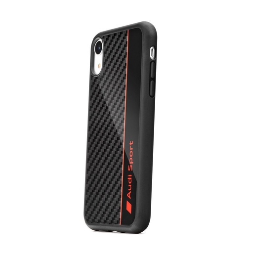 Apple iPhone X/ XS AUDI carbon fibre prémium hátlap tok, (Fekete) - AUS-TPUPCIPXS-R8/D1-BK