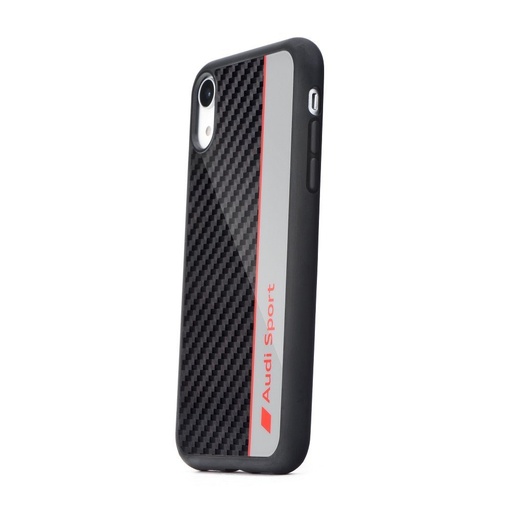 Huawei P30 Pro AUDI carbon fibre prémium hátlap tok, (Szürke) - AUS-TPUPCP30P-R8/D1-GY