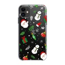Xiaomi Redmi Note 9 Winter szilikon hátlap tok (Christmas Mix (Átlátszó)