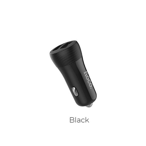 Hoco Z21 autós töltő (2xUSB port), LED állapotjelző, 5V 2,4A, fekete