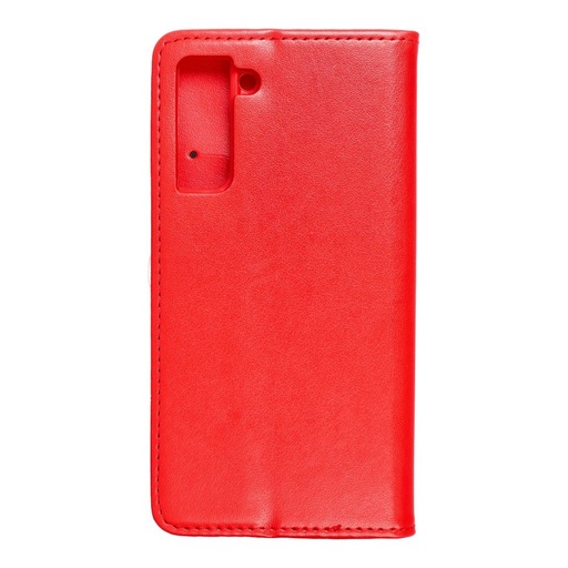 Samsung Galaxy S21 magnet book notesz tok, (Piros)