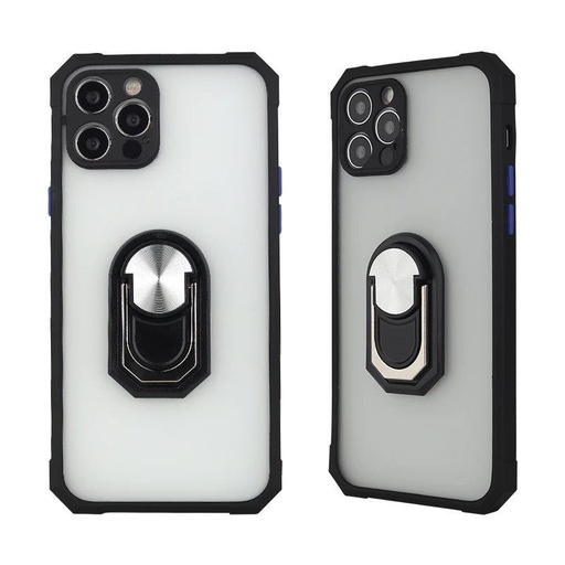 Apple iPhone 12 Pro Max defender bumper ring hátlap tok, (Fekete)