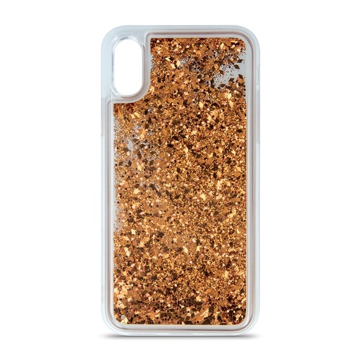 Samsung Galaxy A51 folyékony glitter hátlap tok (Arany)
