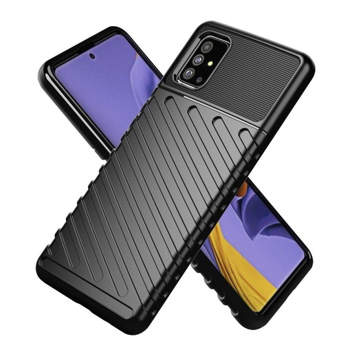 Samsung Galaxy A51 thunder hátlap tok, (Fekete)