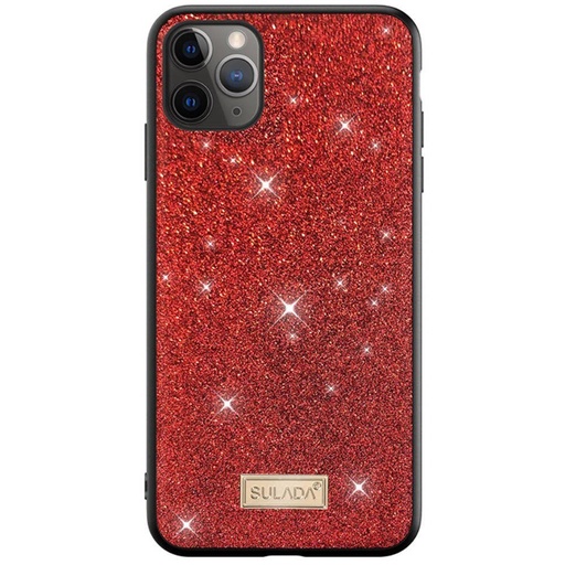 Apple iPhone 12 Mini SULADA dazzling glitter hátlap tok, (Piros)