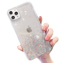 Apple iPhone 13 sequins glue glitter csillogós szilikon hátlap tok (Átlátszó)