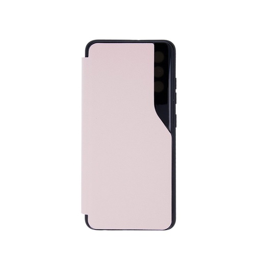 Samsung Galaxy A22 5G Smart view TPU notesz tok (Rózsaszín)