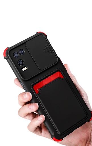 Xiaomi Redmi 10 colored buttons ütésálló hátlap tok, (Fekete)