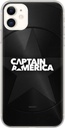 Samsung Galaxy A12 Captain America 024 hátlap tok, (Fekete)